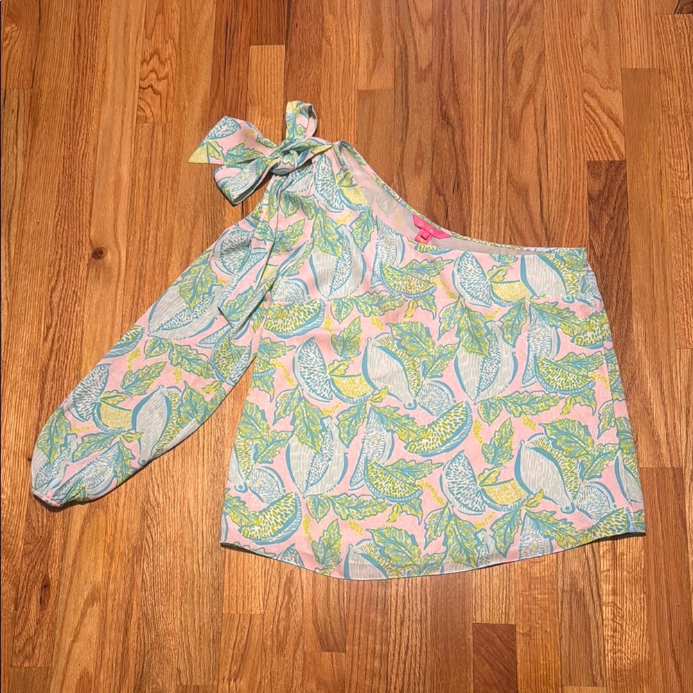 Lily Pulitzer One Shoulder Top - Picture 2 of 8